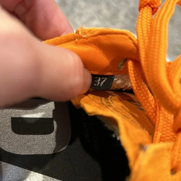 P448 Jack Trainers Low Top Sneakers Italian Leather Suede Italy in Orange - Picture 4 of 11